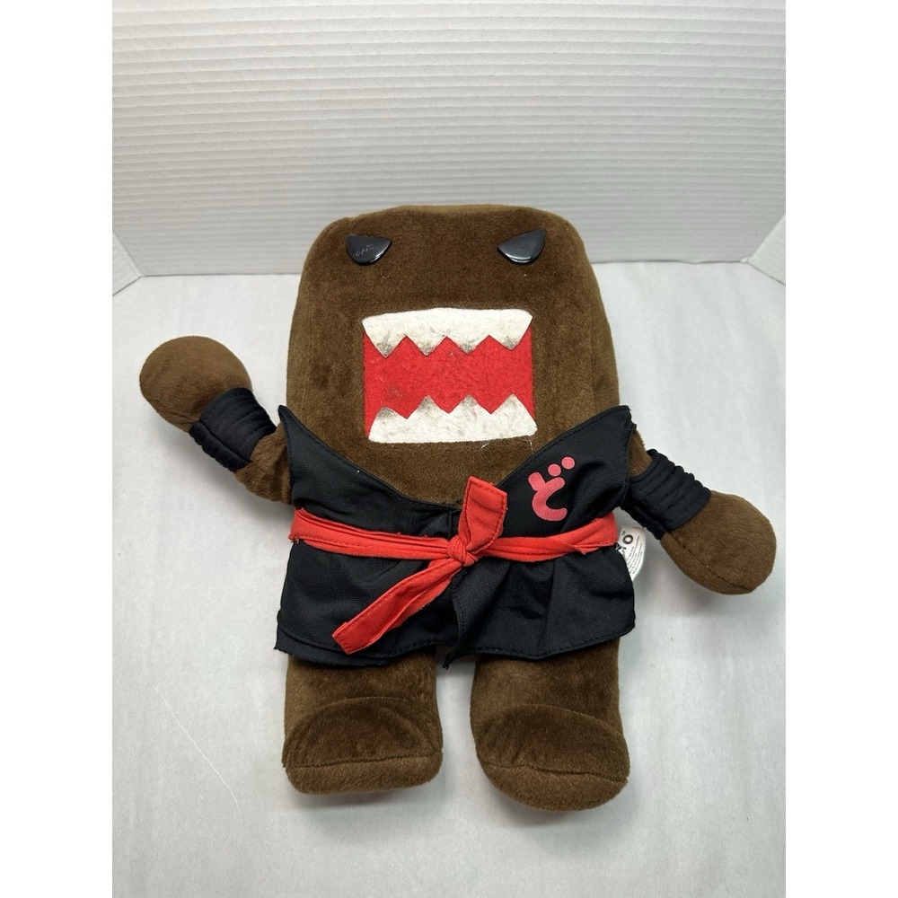 Nanco Domo Plush Doll Brown Karate Martial Arts Suit 1998-2010 Stuffed Animal 8"